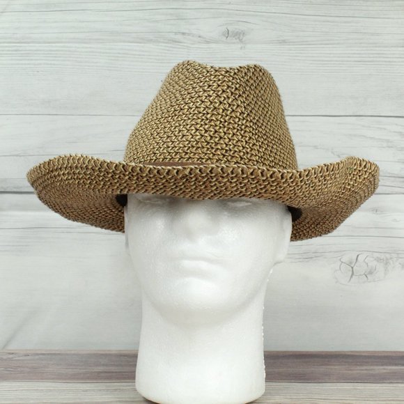 Outback Other - OUTBACK Wallaroo Brown 100% Paper Braid Woven Fedora Hat Size XL